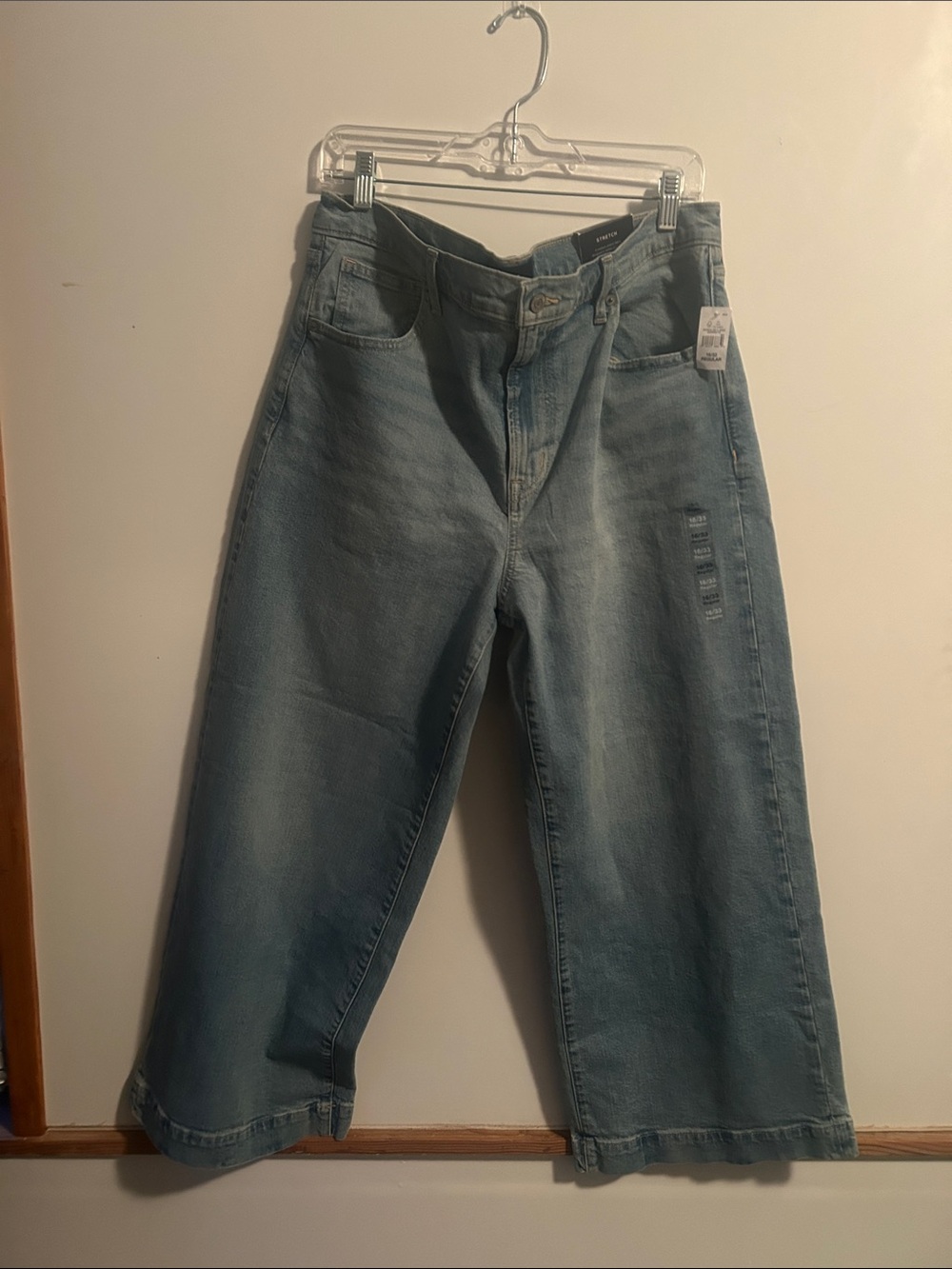 GAP stretch high rise wide-Leg Light Blue Women's crop Jeans